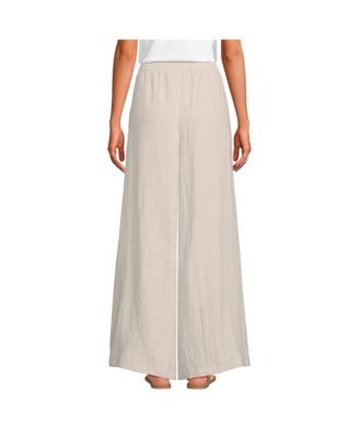 Women's Linen High Rise Palazzo Pants - Set Bottom