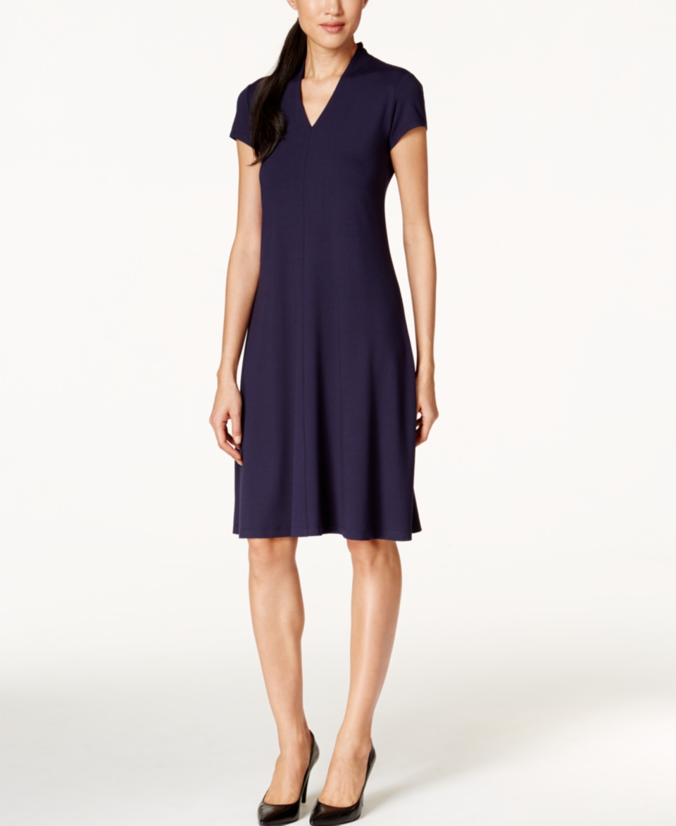 Eileen Fisher Short Sleeve V Neck T Shirt Dress, Only at