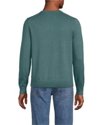 Men's Fine Gauge Cotton V Neck Sweater