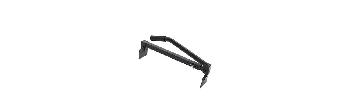 11-306 Brick Tongs -Squareuare Tube - Rubber Grip - Black