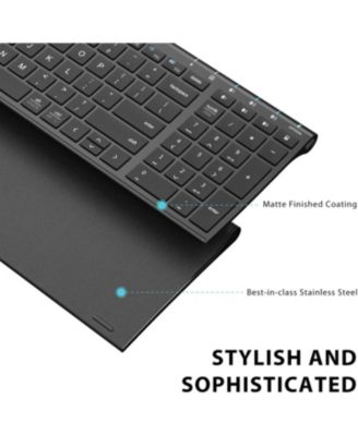 BK10 Bluetooth Keyboard, Wireless Bluetooth Keyboard, Rechargeable Bluetooth 5.1 Multi Device Keyboard