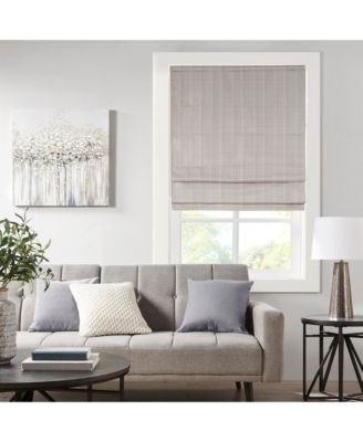 Basketweave Room Darkening Cordless Roman Shade, Single Panel for Bedroom, Thermal Insulated Window Blind Treatment for Living Room, Width 23 length 64 inches, Taupe Window Panel