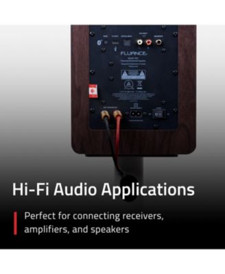 High-Fidelity 12 Gauge Speaker Wire with Dual Gold-Plated Banana Plugs, 12 Feet Oxygen-Free Pure Copper (OFC) Cable, Nylon Braided Jacket (SW512