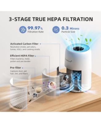 AromaRoom H13 HEPA Air Purifier with Fragrance Sponge and RGB Night Light