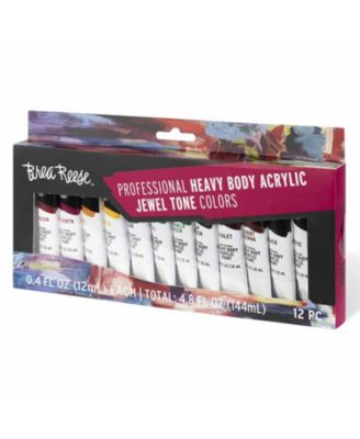 Professional Heavy Body Acrylics: Jewel Tone Colors - 12ct