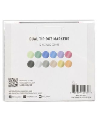Dual Tip Markers: 12pc - Dot Metallic