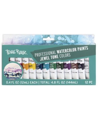 Professional Watercolor Paint Set: Jewel Tones