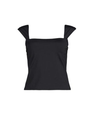 Women's Long Square Neck Underwire Tankini Top