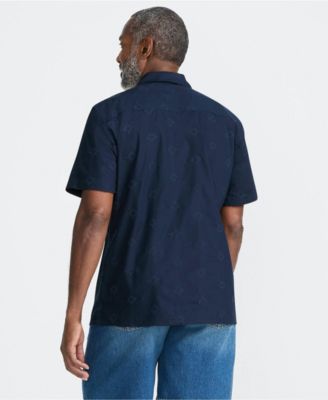 Men's Textured Camp Collar Shirt