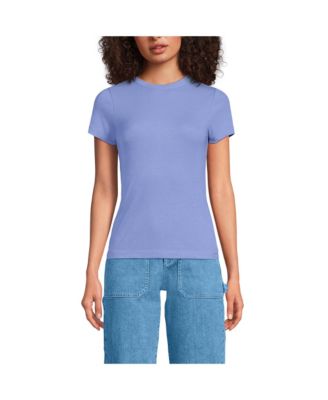 Women's Drapey Rib Fitted Short Sleeve Mini T-Shirt