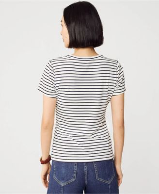 Women's Drapey Rib Fitted Short Sleeve Mini T-Shirt