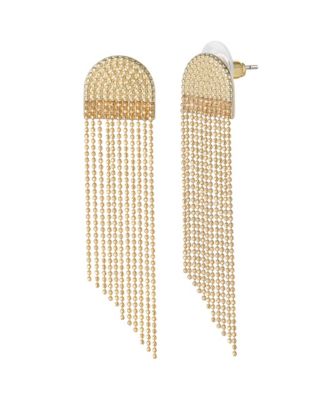 Gold-Tone Fringe Dangle Earrings