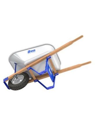 Bon 34-233 Barrow - Steel Tray -  6 Cubic Feet - Single Flat Free Tire - Wood  Handle