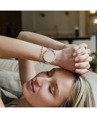 Women's Gold Chain Link Bracelet in Stainless Steel, Adjustable 7"