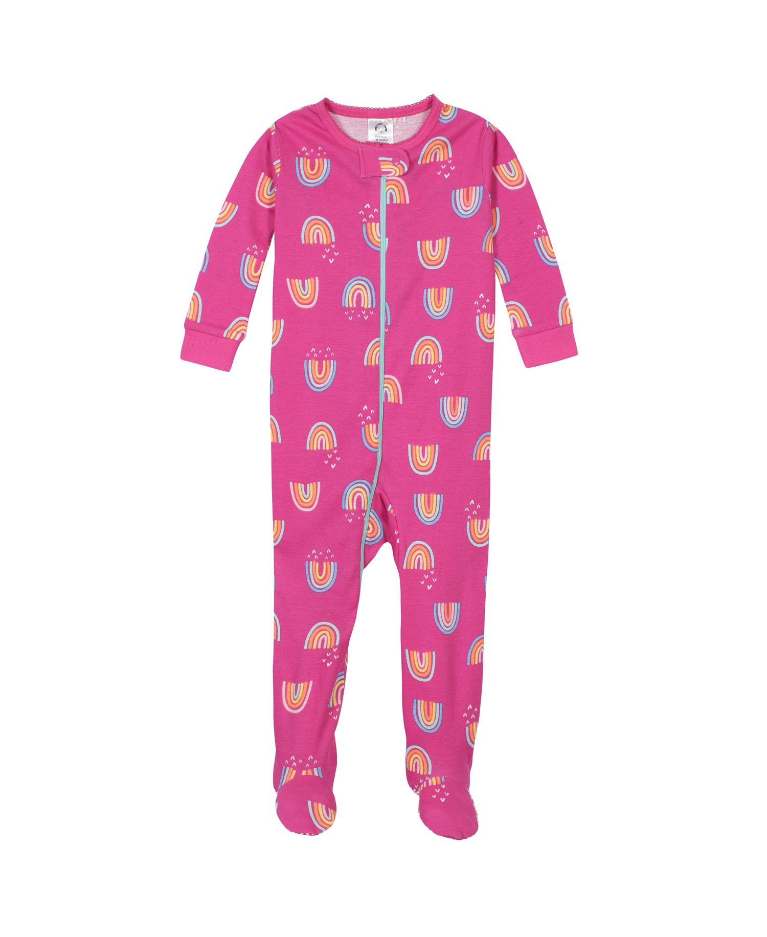 Baby Girls 4-Pack Snug Fit Footed Cotton Pajamas, Unicorns and Cats, 24 Months