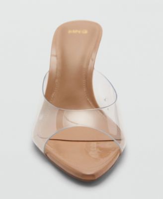 Women's Vinyl Panel Heeled Shoes