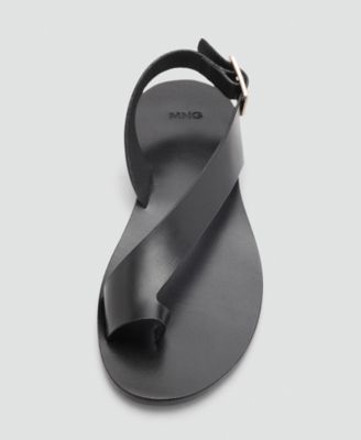 Women's Cross Strap Leather Sandals