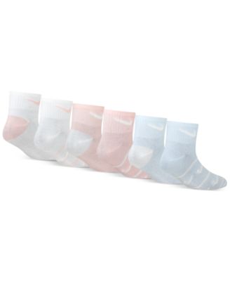 Little Girls Ankle Socks, 6 Pack