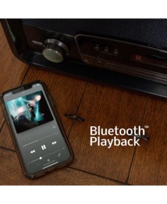 Kingston – 7-in-1 vintage player: 3-speed turntable, Bluetooth, CD, radio, USB/MP3, aux/RCA, cleaning kit – all-in-one audio hub.