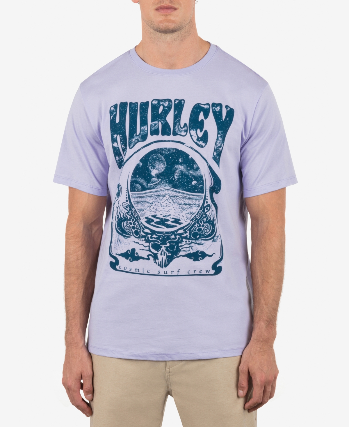 Hurley Men's Cosmic Short Sleeve T-shirt In Lavendar Mist