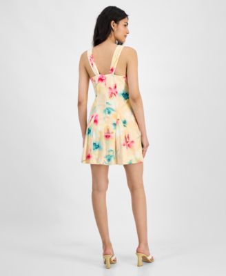 Printed V-Neck Empire-Waist Sleeveless Dress, Exclusively at Macy's