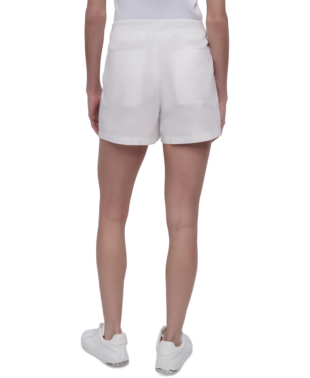 Dkny Sport Women's Cotton Twill Rib-waistband Cargo Shorts