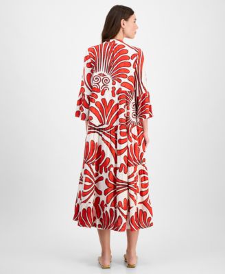 Women's Printed Tiered Shift Dress