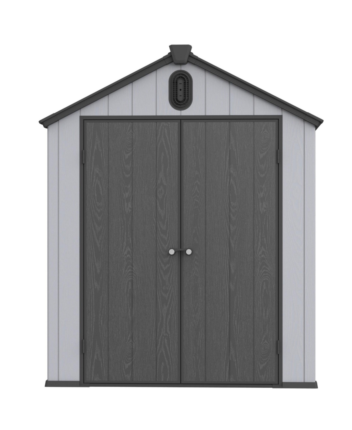 68Ft Resin Plastic Outdoor Storage Shed For Backyard Garden Big Spire Tool Storage - Grey