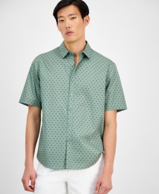 Alfani - Men's Geo-Pattern Shirt