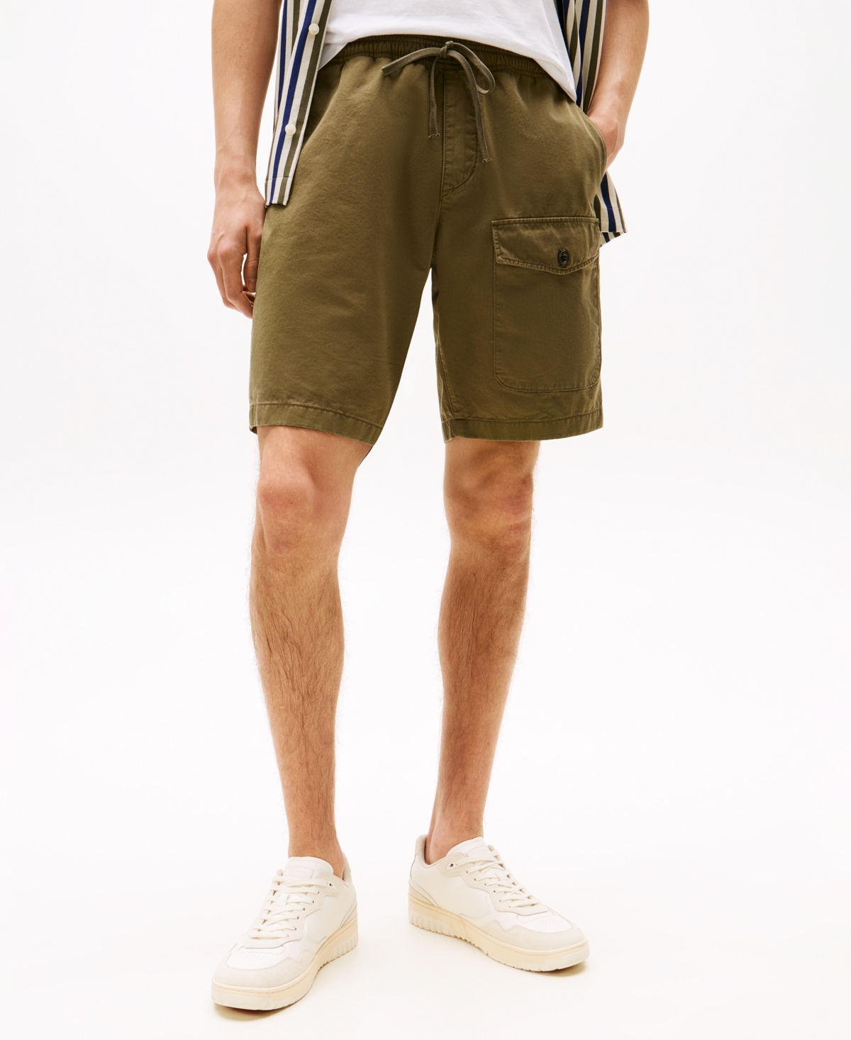 Tommy Hilfiger Relaxed Fit Twill Cargo Short In Green