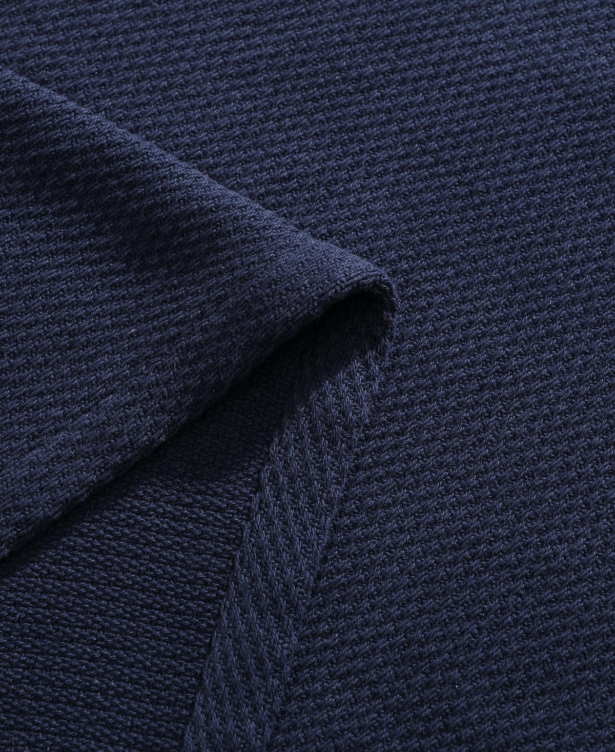 Tommy Hilfiger Pique Solid Cotton Blanket, Full/queen