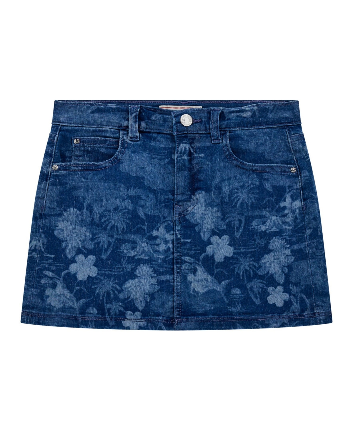 Guess Big Girls Denim With Laser Print Detail Skirt