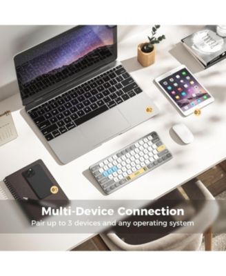 BK50 Compact Bluetooth Keyboard, Portable, Vibrant Colors, Silent Typing, Syncs with 3 Devices