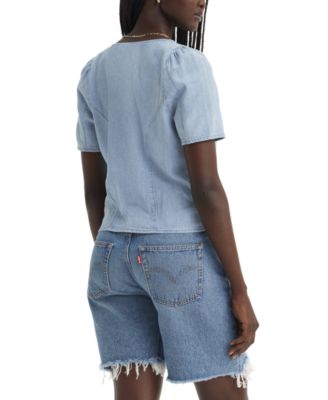 Women's Pascale Cotton Square-Neck Blouse