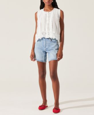 売れ筋商品|||アストール カットソー トップス レディース Women's Alisa Eyelet Cotton Sleeveless Top White ASTR the Label Women's Alisa Eyelet Cotton Sleeveless Top