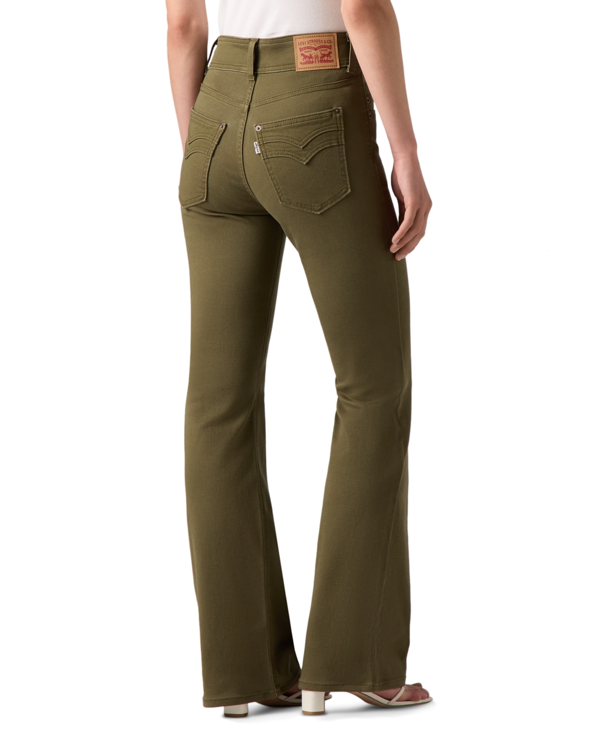 Levi's Women's Retro 726 High Rise Flare Leg Jeans In Ivy Green
