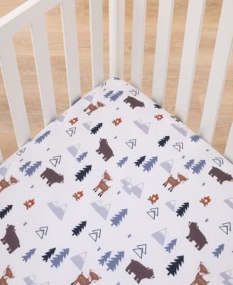 National Park Forest Friends Fitted Sheet, Crib
