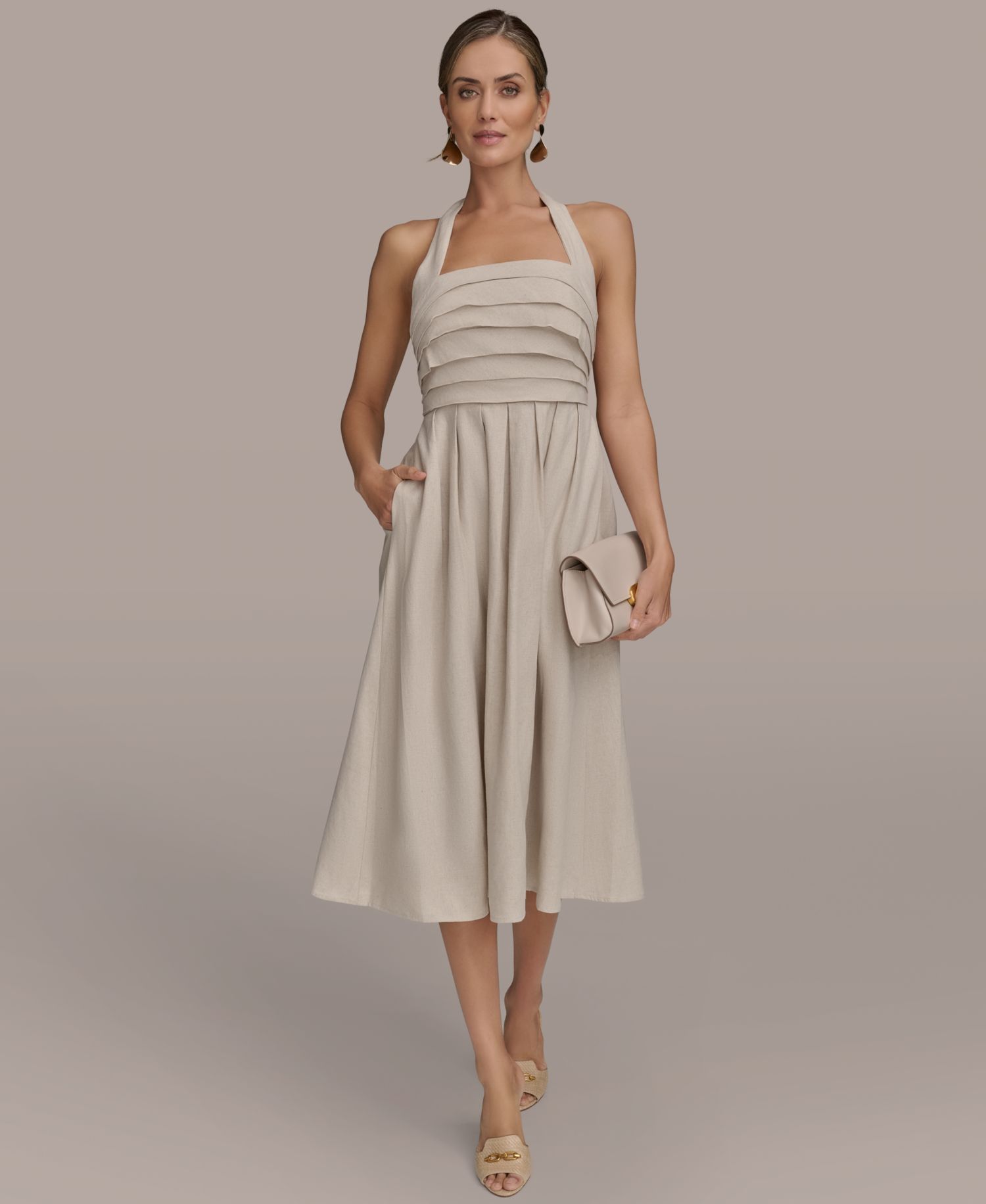 Women's Tie-Back Midi Dress
