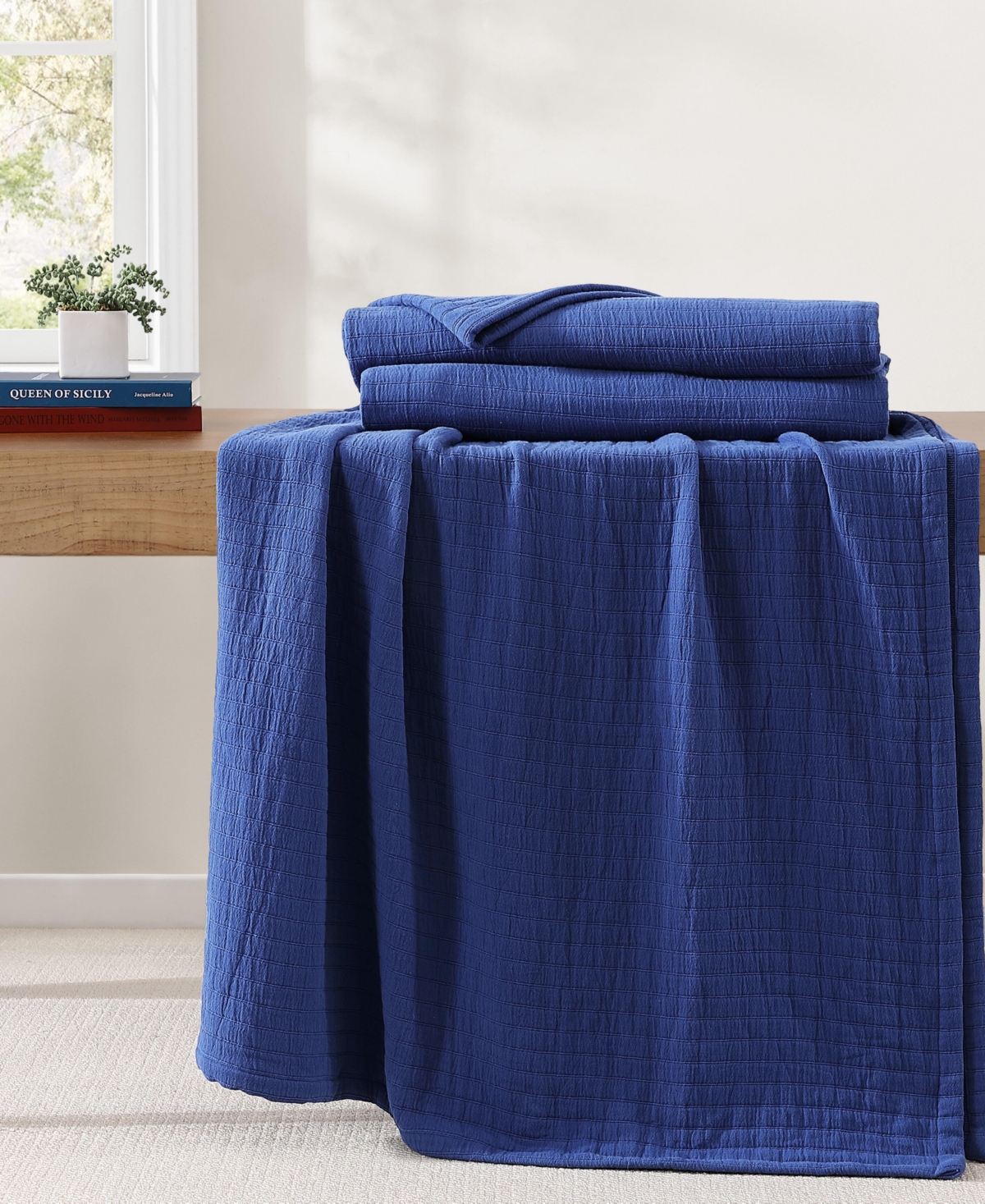 Tommy Hilfiger Essential Weave Cotton Blanket, Full/queen