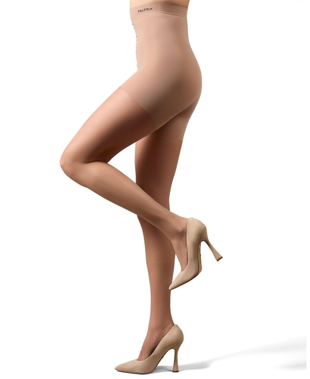 Memoi Women's Crystal Sheer Control Top Pantyhose Mm-210 In Nude
