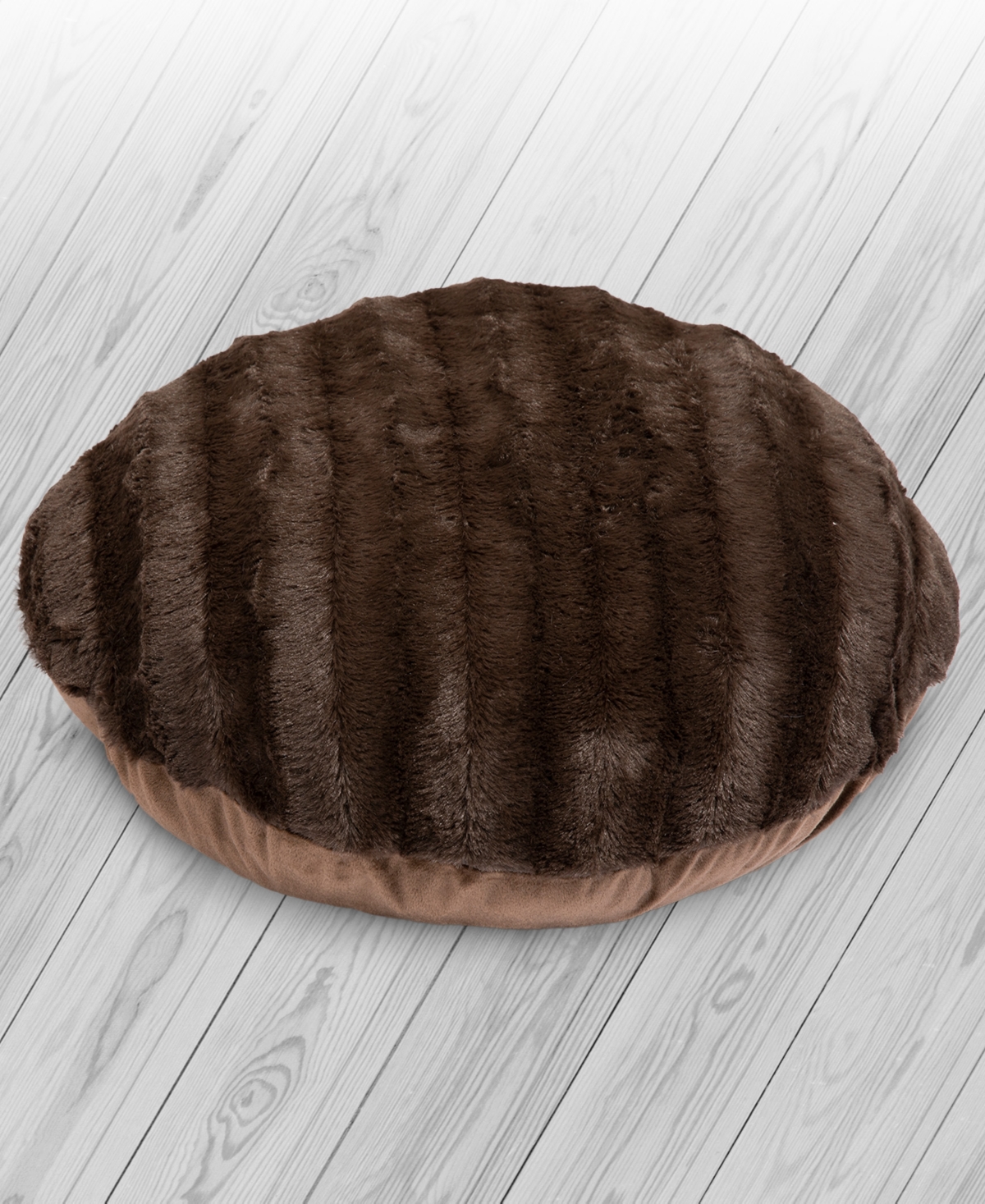 Cheer Collection Decorative Round Pillow Set, 18" X 18" In Brown