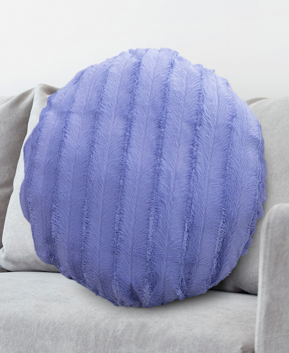 Cheer Collection Decorative Round Pillow Set, 18" X 18" In Purple