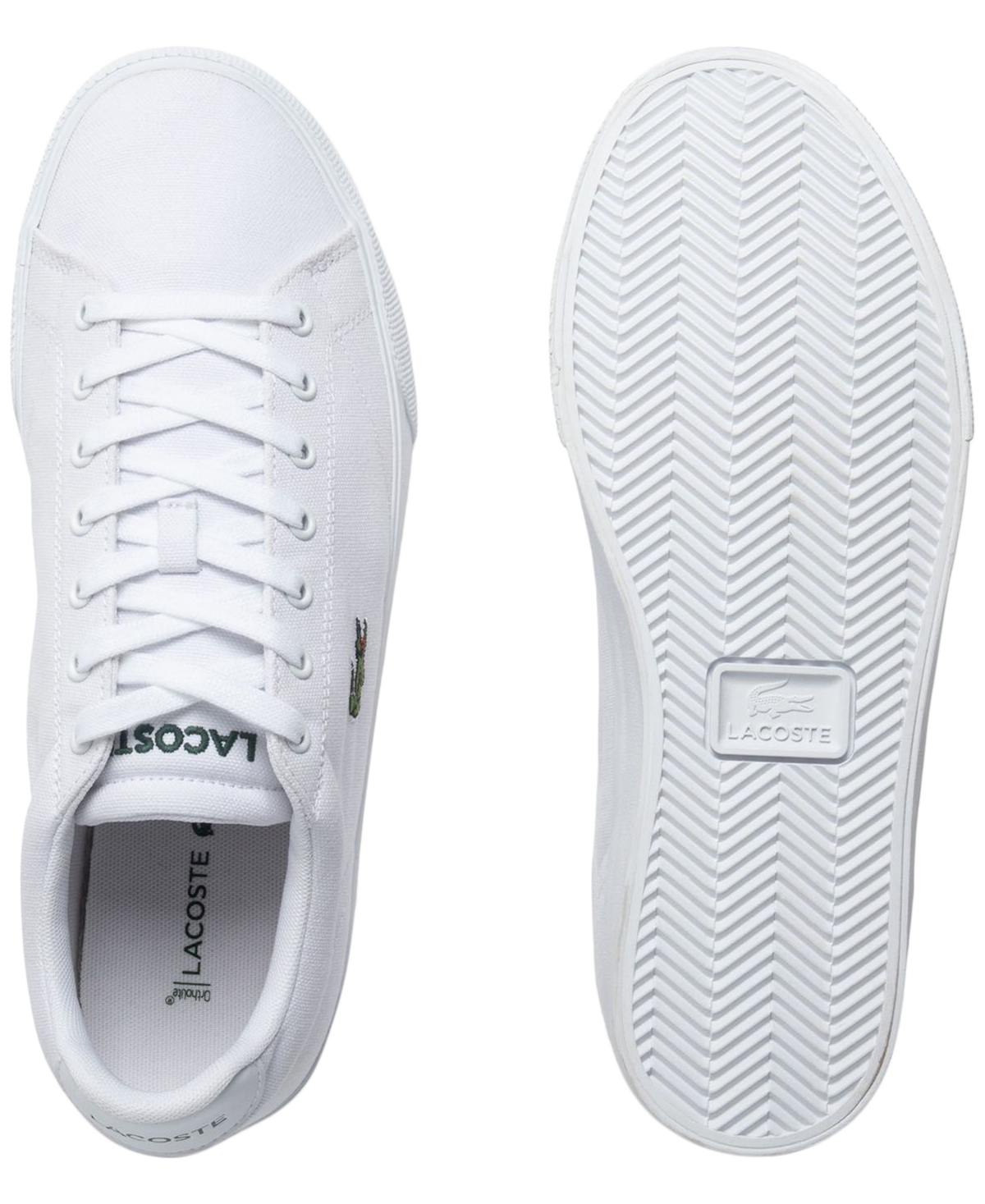 Lacoste Mens White Carnaby Evo Bl 1 Low-top Sneakers In White