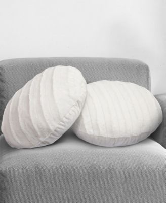 Decorative Round Deccorative Pillow Set, 18" x 18"