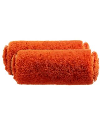 Shaggy Bolster Decorative Pillow Set, 8" x 24"