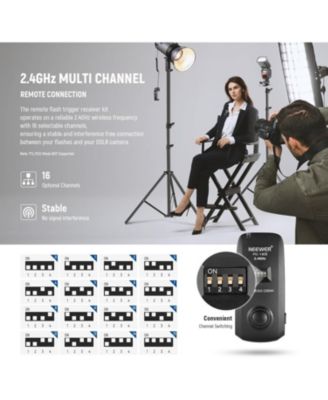 FC-16 2.4G Wireless Camera Shutter Studio Flash Trigger with Two Receivers, Compatible with Canon Rebel T3 XS T4i T3i T2i Xsi EOS 1100D Mark IV 1D Mark III 5D Mark III 5D Mark II 50D 40D