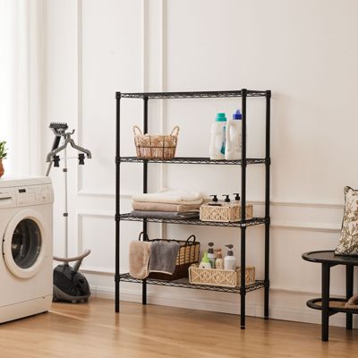 Storage Shelving Unit, Adjustable Metal Wire Racks Heavy Duty Standing Shelf Organizer