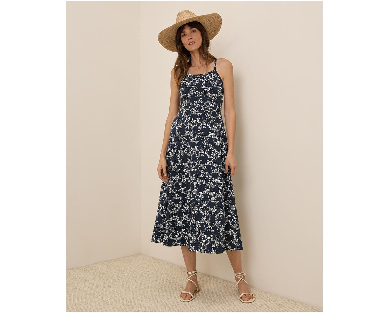 Women's Fit & Flare Midi Dress