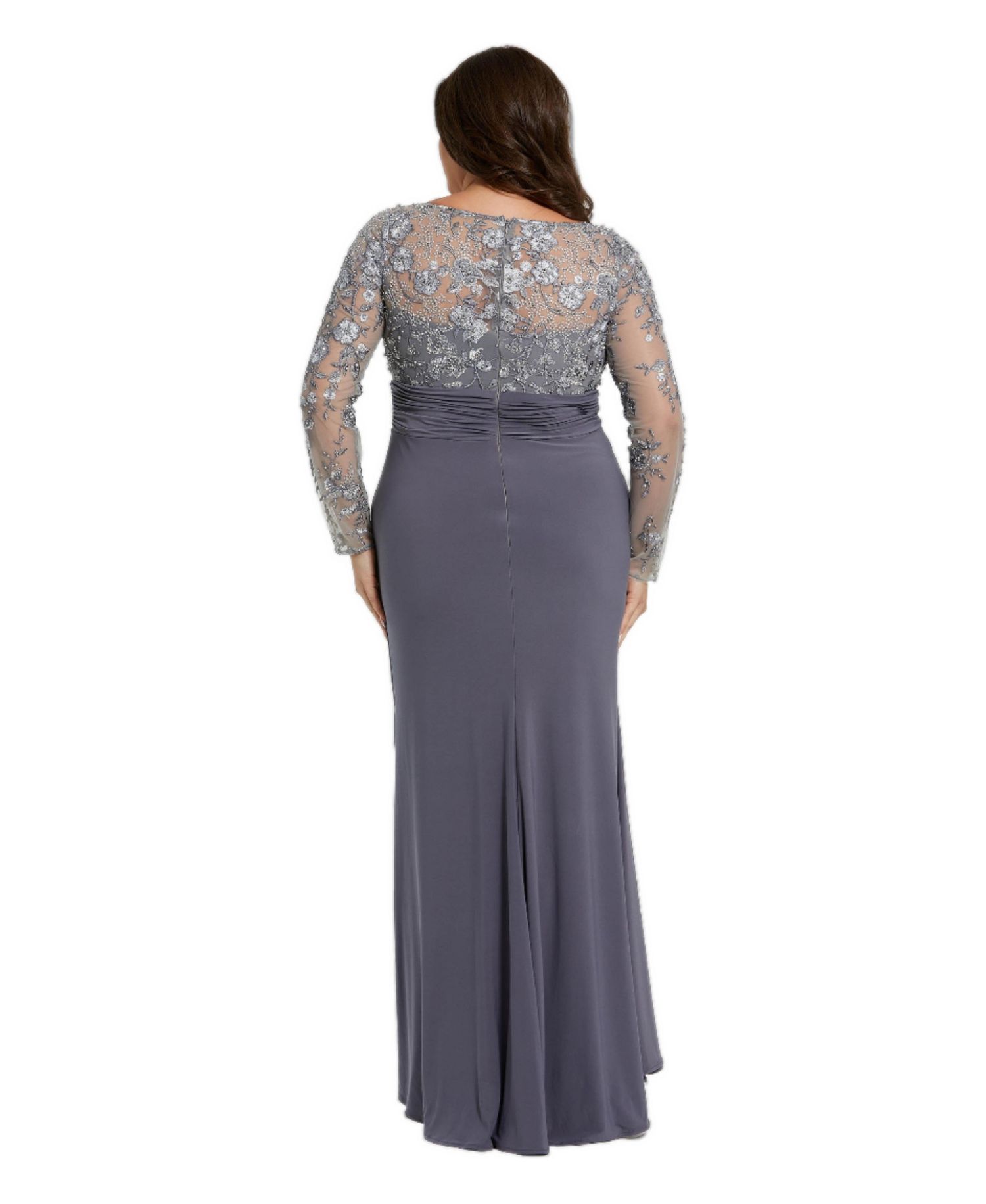 Women's Embroidered Top Jersey Skirt Gown