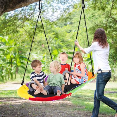 Boys Saucer Swing with LED Lights Outdoor Backyard Play